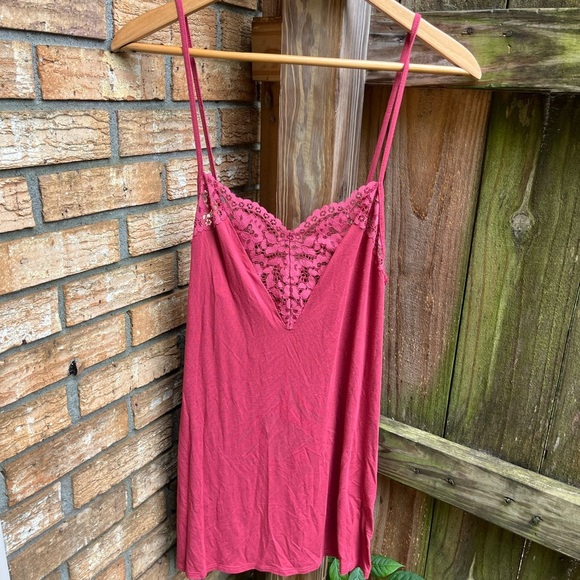 Victoria's Secret Pink/Red Lace Chemise - Picture 1 of 4
